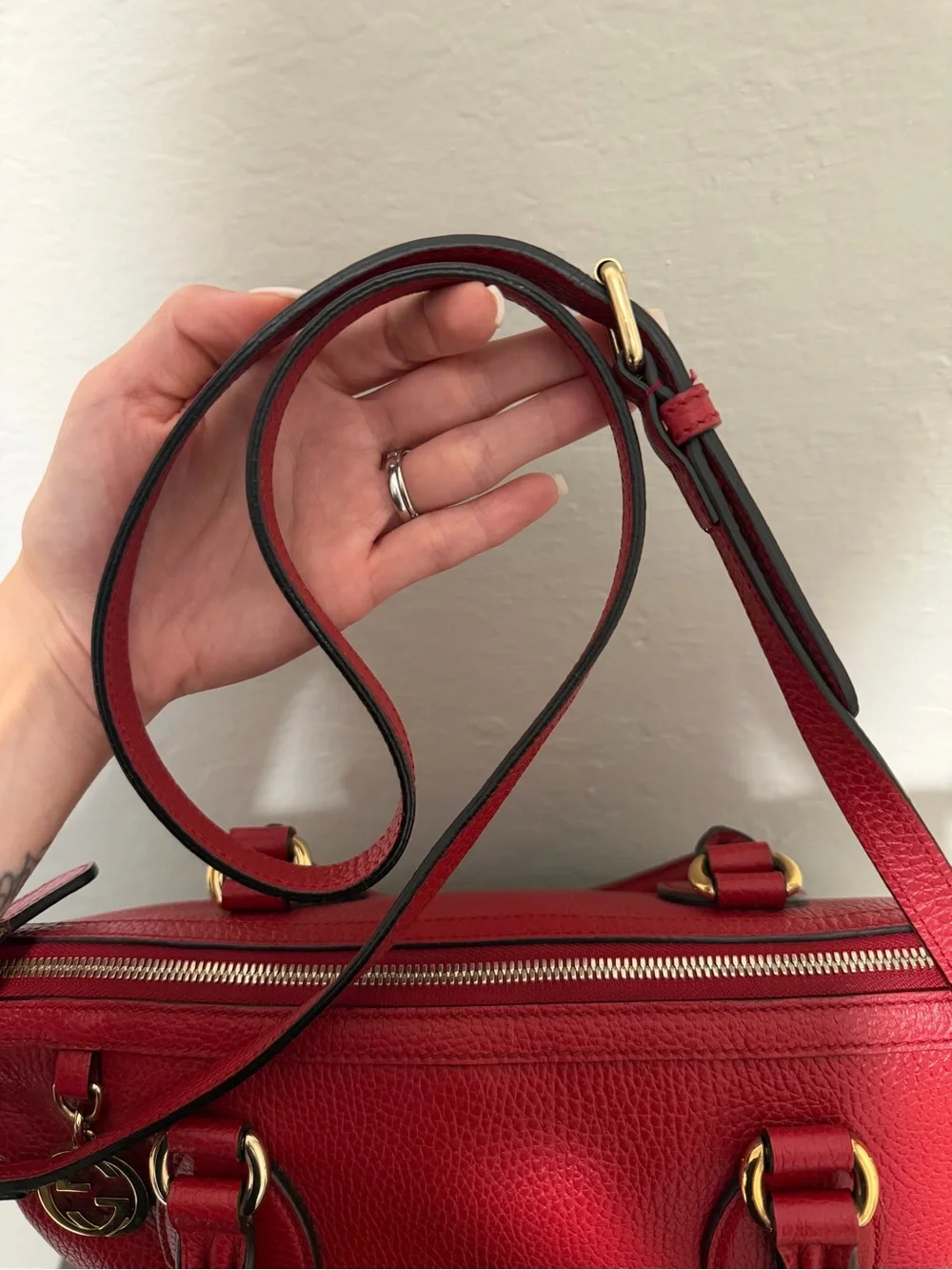 Gucci Red Calfskin Satchel